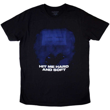 Billie Eilish Unisex T-Shirt: Hit Me Hard And Soft Blue Lines (Black)
