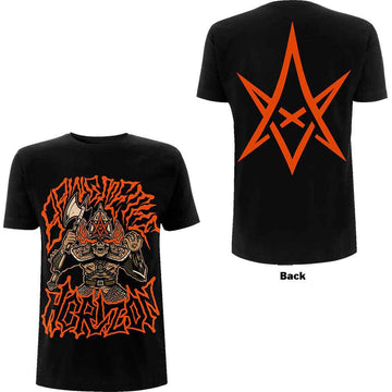Bring Me The Horizon Unisex T-Shirt: Warrior (Black) (Back Print)