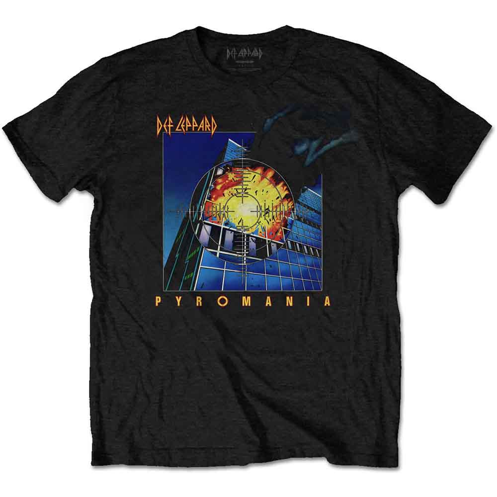 Def Leppard Unisex T-Shirt: Pyro World Tour (Black)