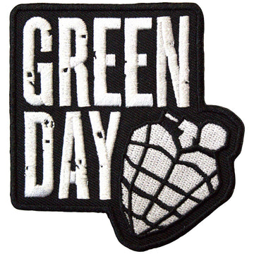 Green Day Standard Patch: Stacked Logo & Grenade