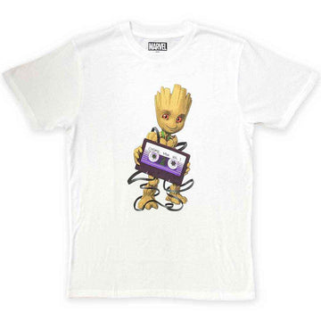 Marvel Comics Unisex T-Shirt: Guardians of the Galaxy Cosmic Tape (White)