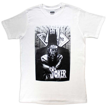 DC Comics Unisex T-Shirt: The Joker Menace (White)