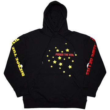 Pierce The Veil Unisex Pullover Hoodie: Jaws Of Life (Black) (Sleeve Print)