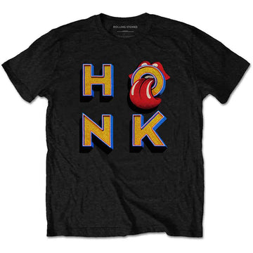 The Rolling Stones Unisex T-Shirt: Honk Letters (Black)