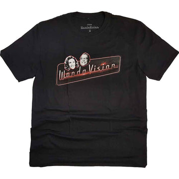 Marvel Comics Unisex T-Shirt: WandaVision Red Logo (Black)